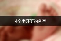 4个字好听的名字