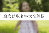 给女孩取名字大全姓杨