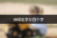 诗词名字女四个字